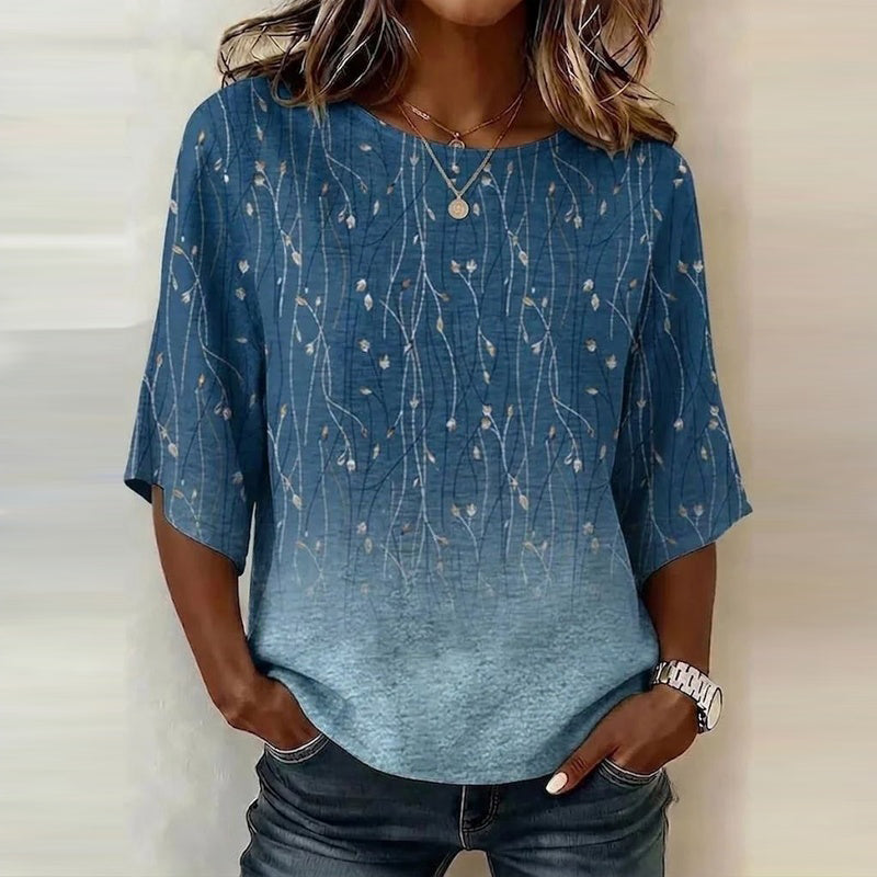 Eelene | Gradient Floral Print Blouse