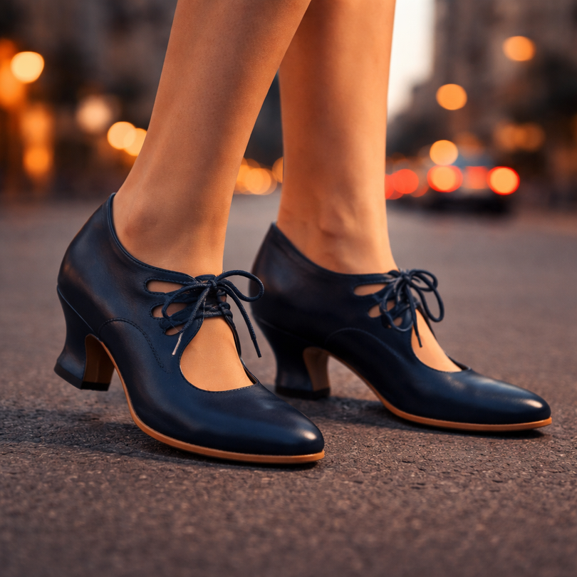 Zinnina | Lace-Up Mid Heel Pumps in Multiple Colors