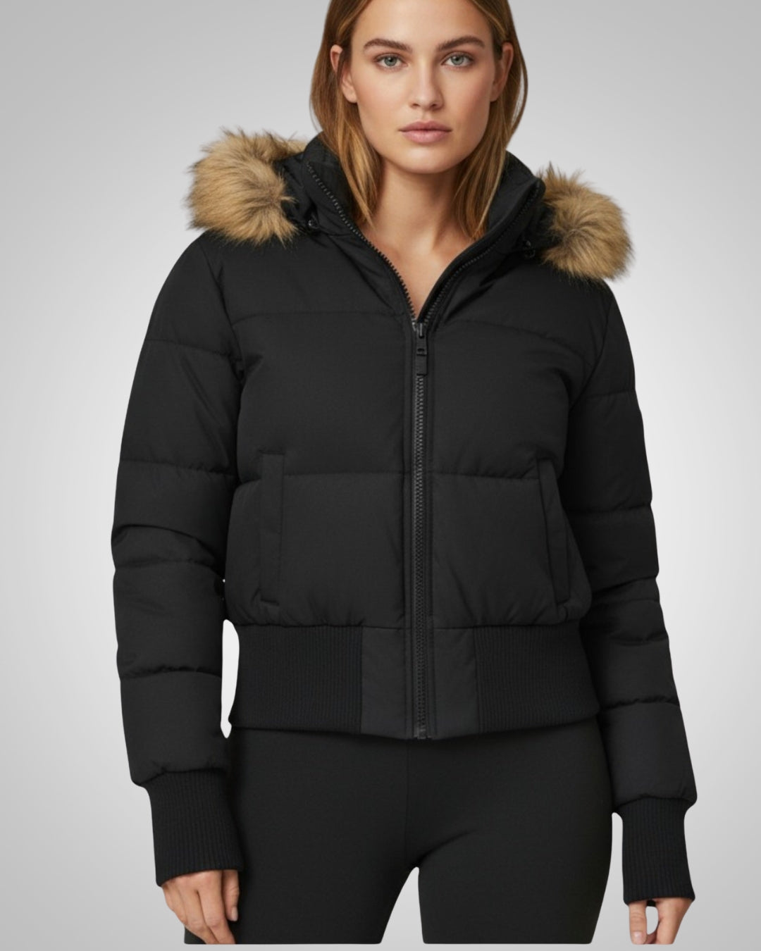 Isabel | Puffer Jacket with Faux Fur Hood