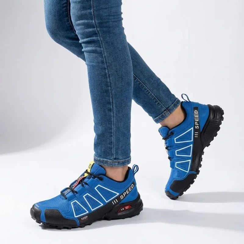 Elsie | Trail Sneakers With Colorblock Lace-Up Panels