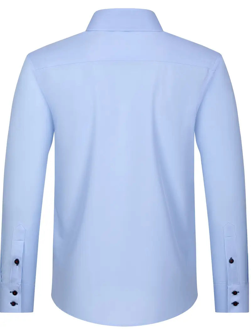Remco | Button-Up Shirt with Contrast Collar Trim