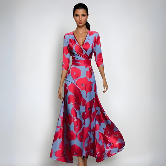 Annemiek | Floral V-Neck Maxi Dress