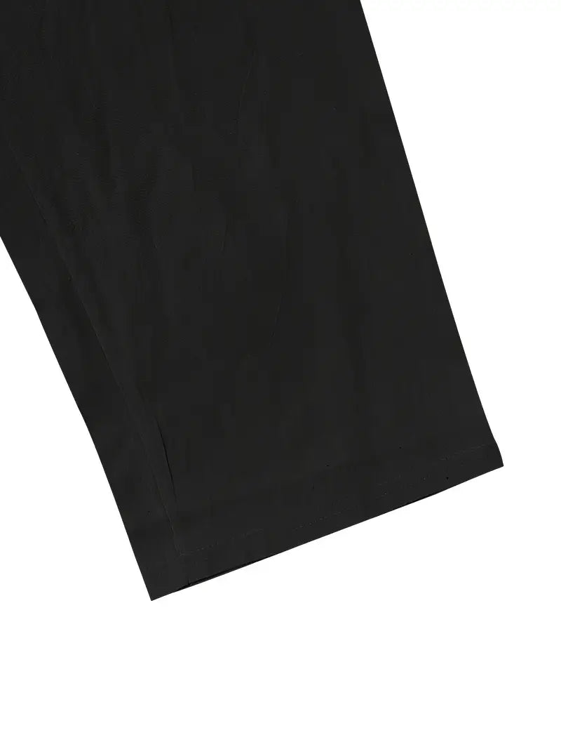 Babaev | Drawstring Wide Leg Casual Linen Pants