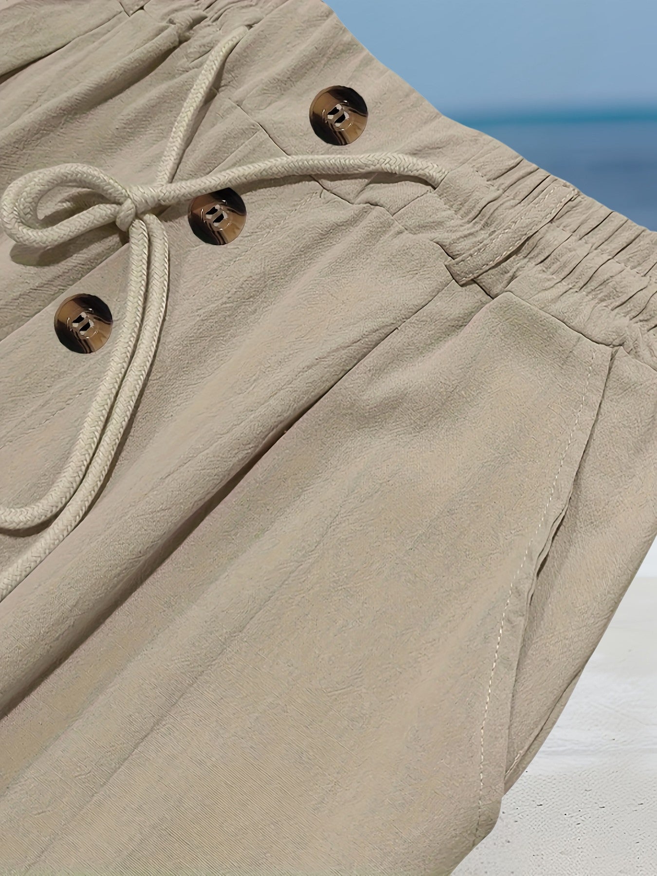 Aznar - Relaxed Drawstring Straight Leg Pants