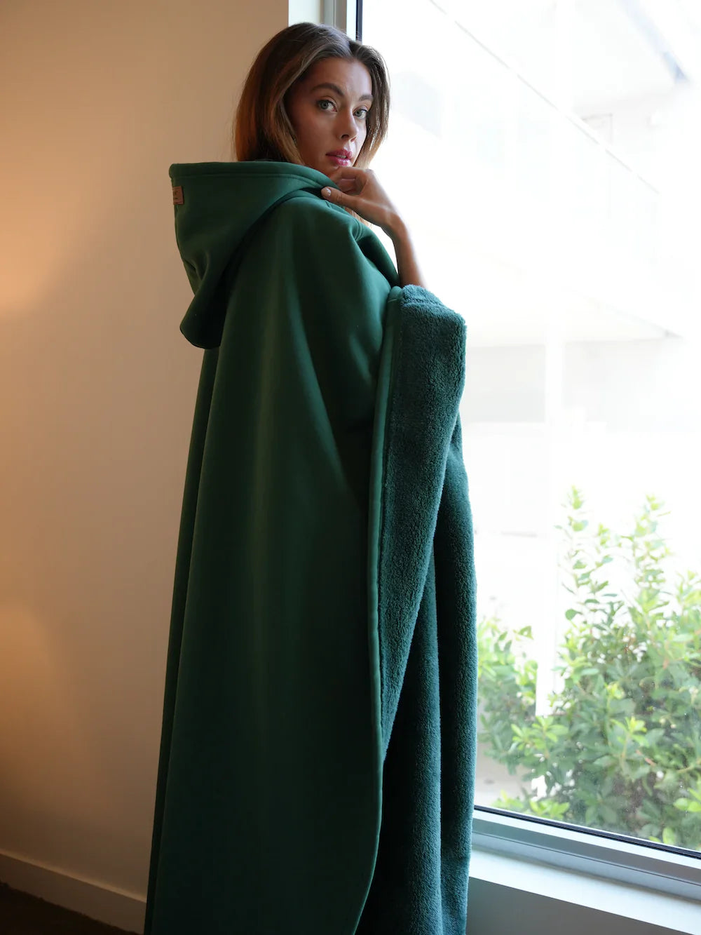 VelvetNomad | Hooded Blanket Poncho With Soft-Looking Lining