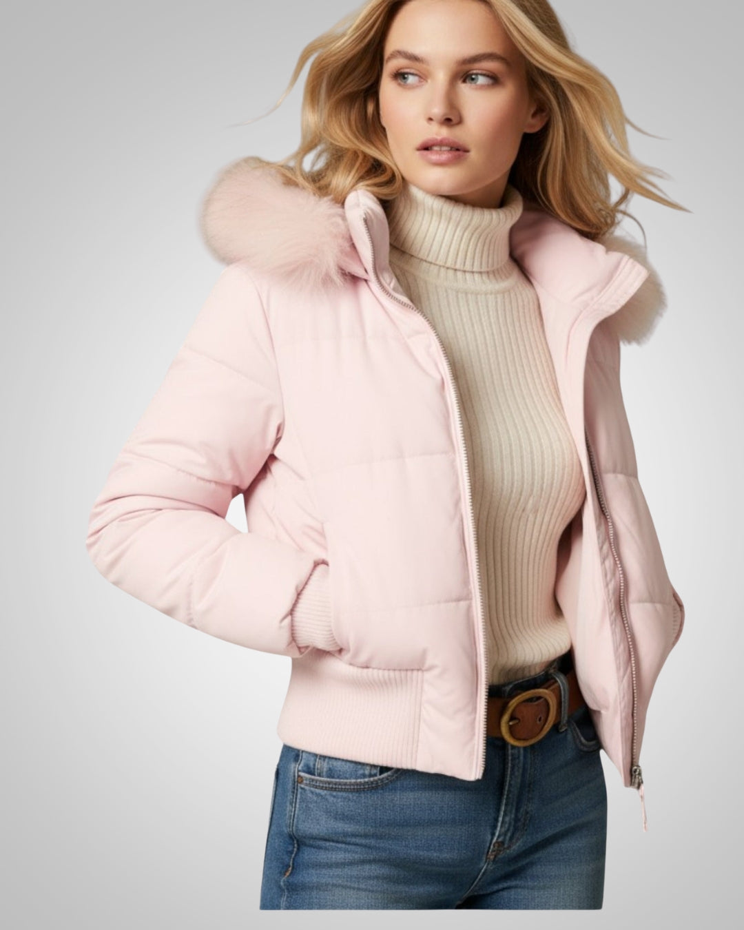 Isabel | Puffer Jacket with Faux Fur Hood