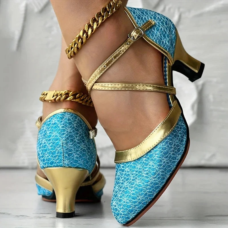 Taleia | Pointed Toe Buckle Strap Heels