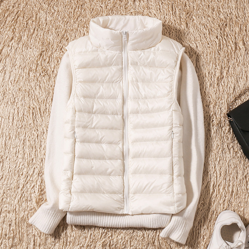 Elenia | Puffer Vest Sleeveless Quilted Zip Front