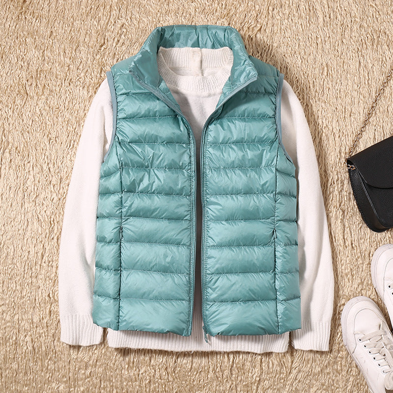 Elenia | Puffer Vest Sleeveless Quilted Zip Front