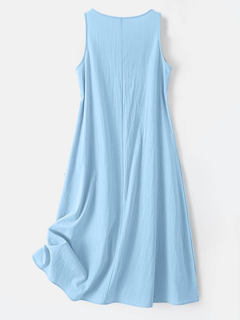 Brina | Sleeveless V-Neck Maxi Dress in Multiple Colors