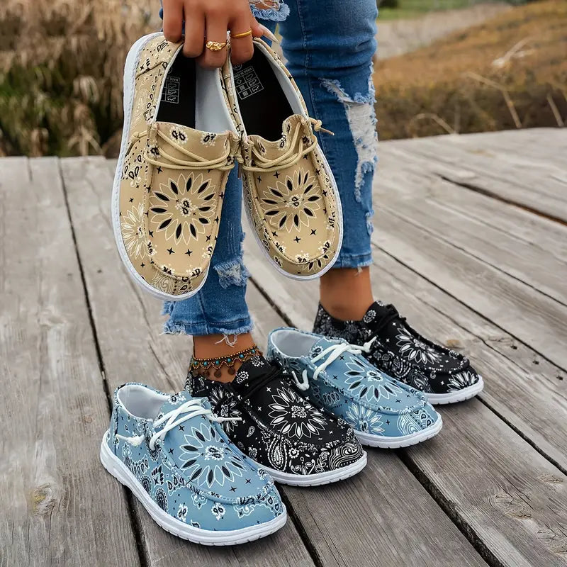 Isavella | Floral Pattern Slip-On Casual Shoes