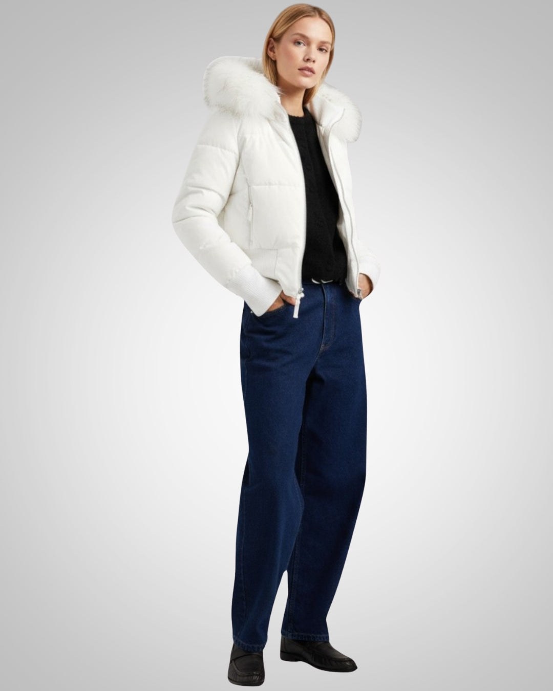 Isabel | Puffer Jacket with Faux Fur Hood