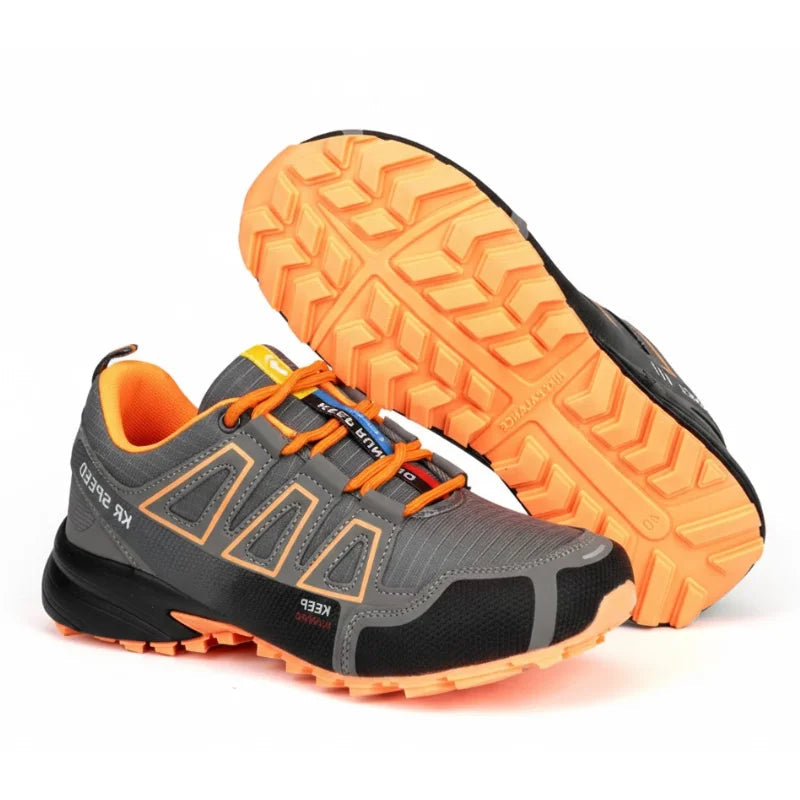 Elsie | Trail Sneakers With Colorblock Lace-Up Panels