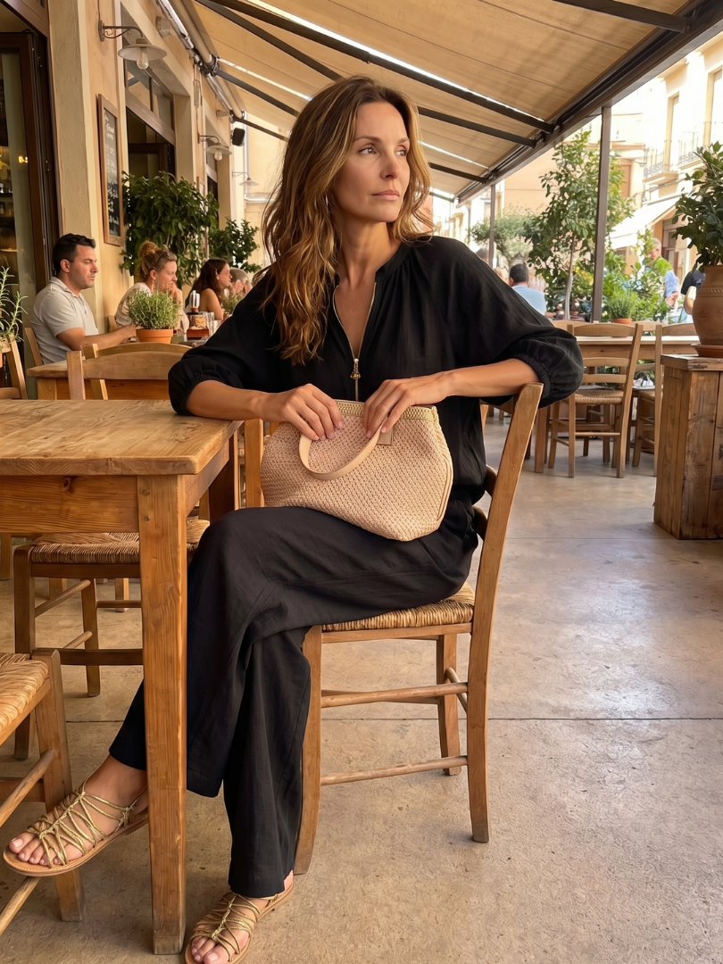 Sharina | Zip Front Wide Leg Pant Set