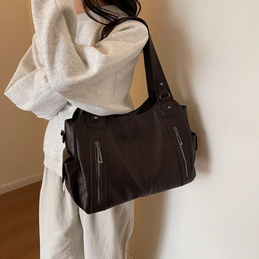 Lynn | Tote Bag Large Shoulder Style Zip Pockets
