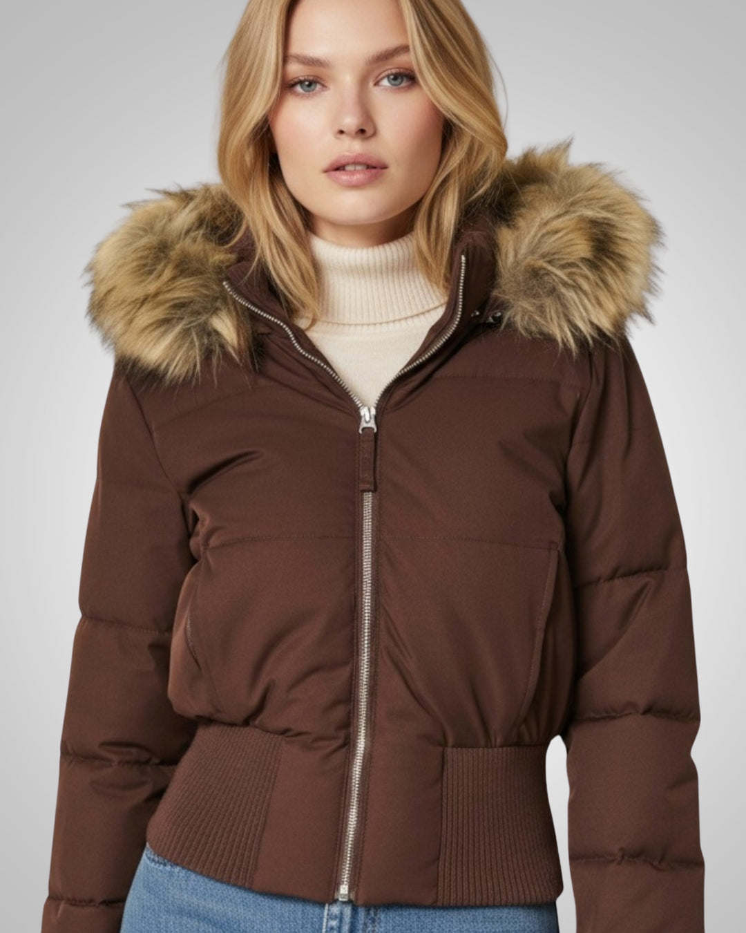 Isabel | Puffer Jacket with Faux Fur Hood