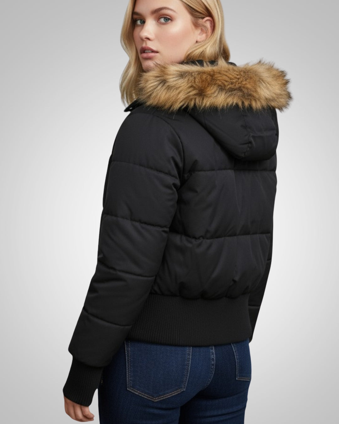 Isabel | Puffer Jacket with Faux Fur Hood