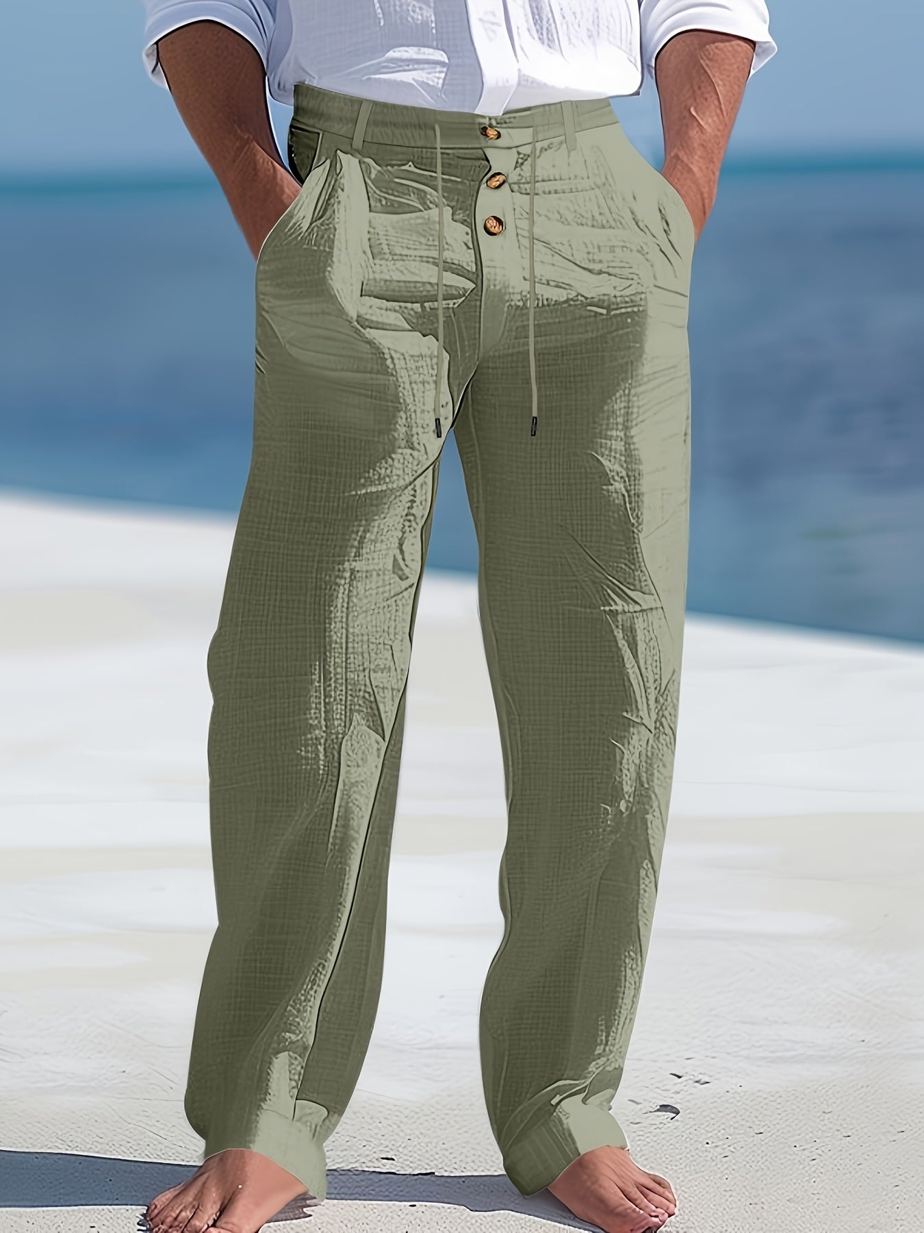 Aznar - Relaxed Drawstring Straight Leg Pants