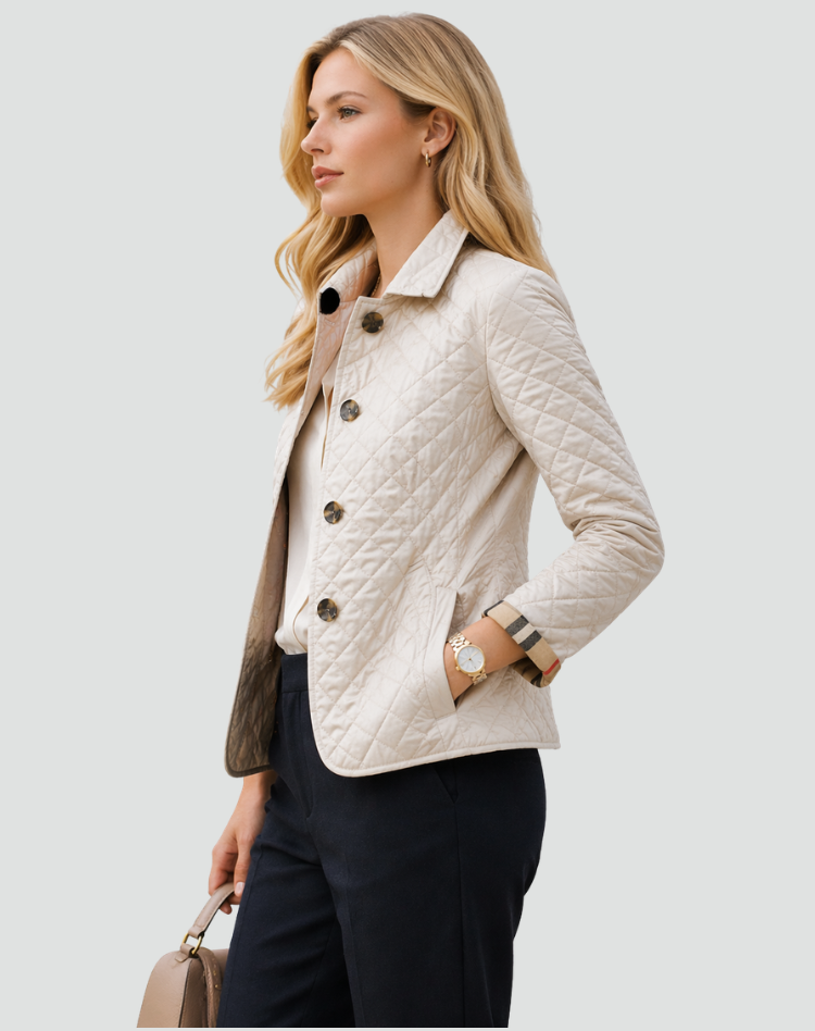 Myrna | Jacket Quilted Stand Collar Button Front