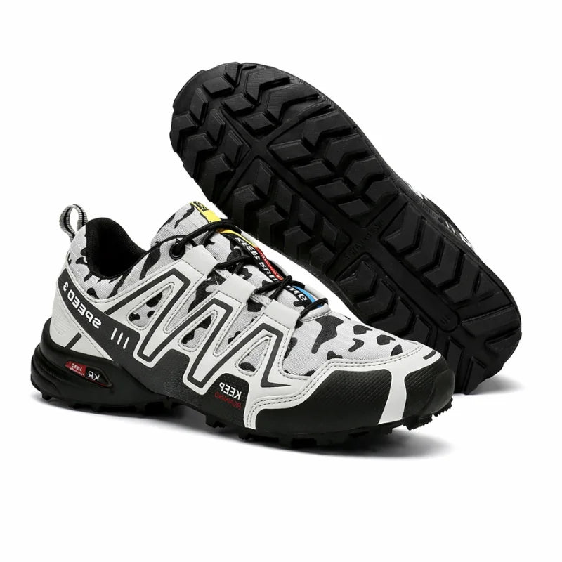 Elsie | Trail Sneakers With Colorblock Lace-Up Panels