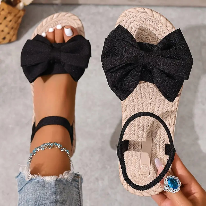 Michela | Bow Knot Open Toe Ankle Strap Sandals
