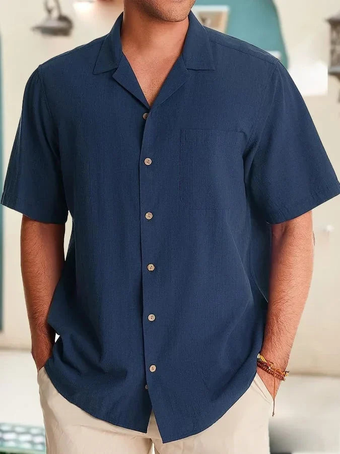 Huib | Camp Collar Short Sleeve Pocket Shirt