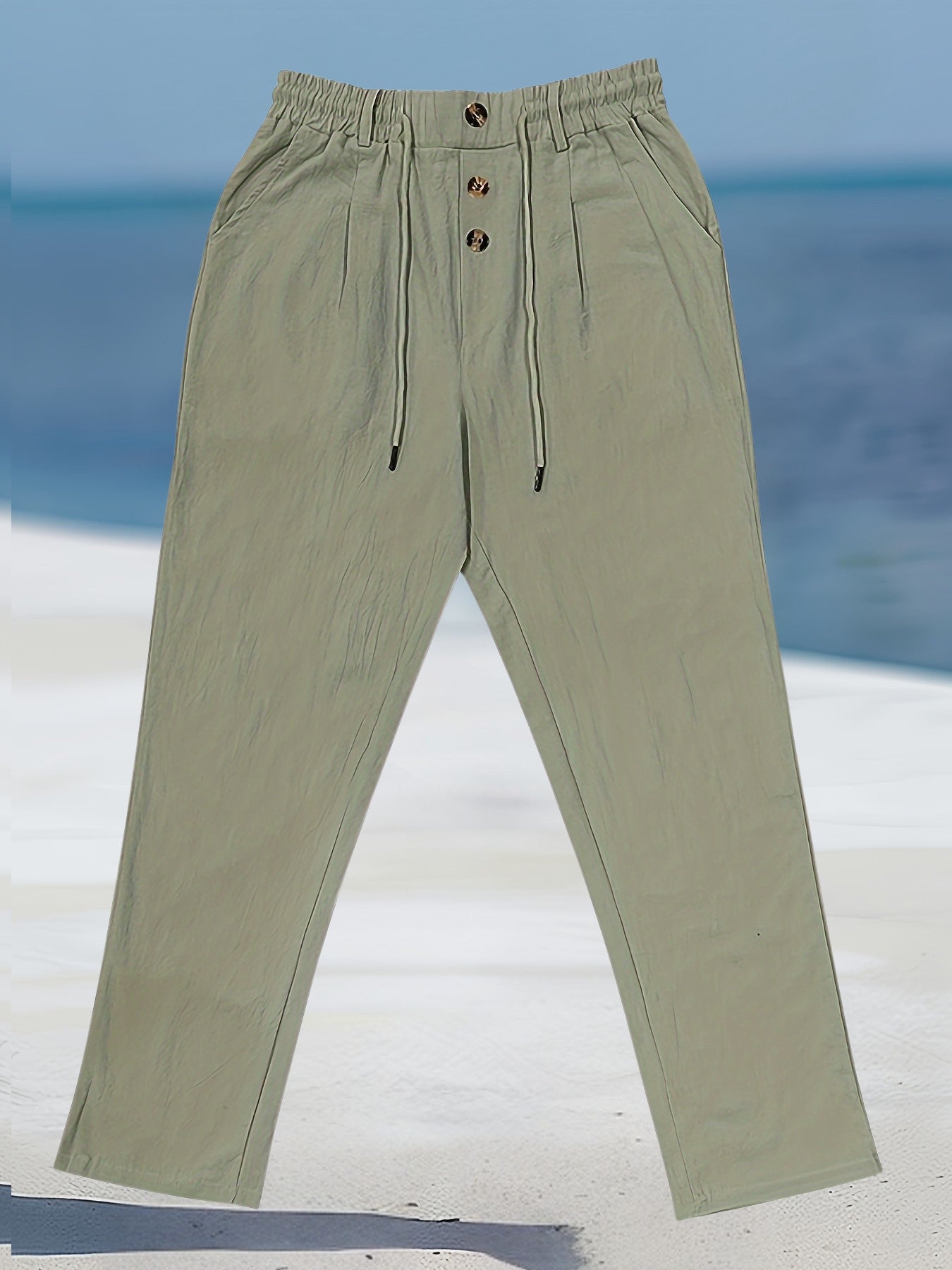 Aznar - Relaxed Drawstring Straight Leg Pants