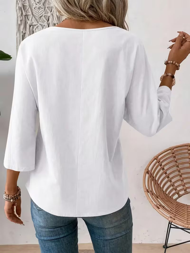Soleelis | Floral Print Roll-Tab Sleeve Top