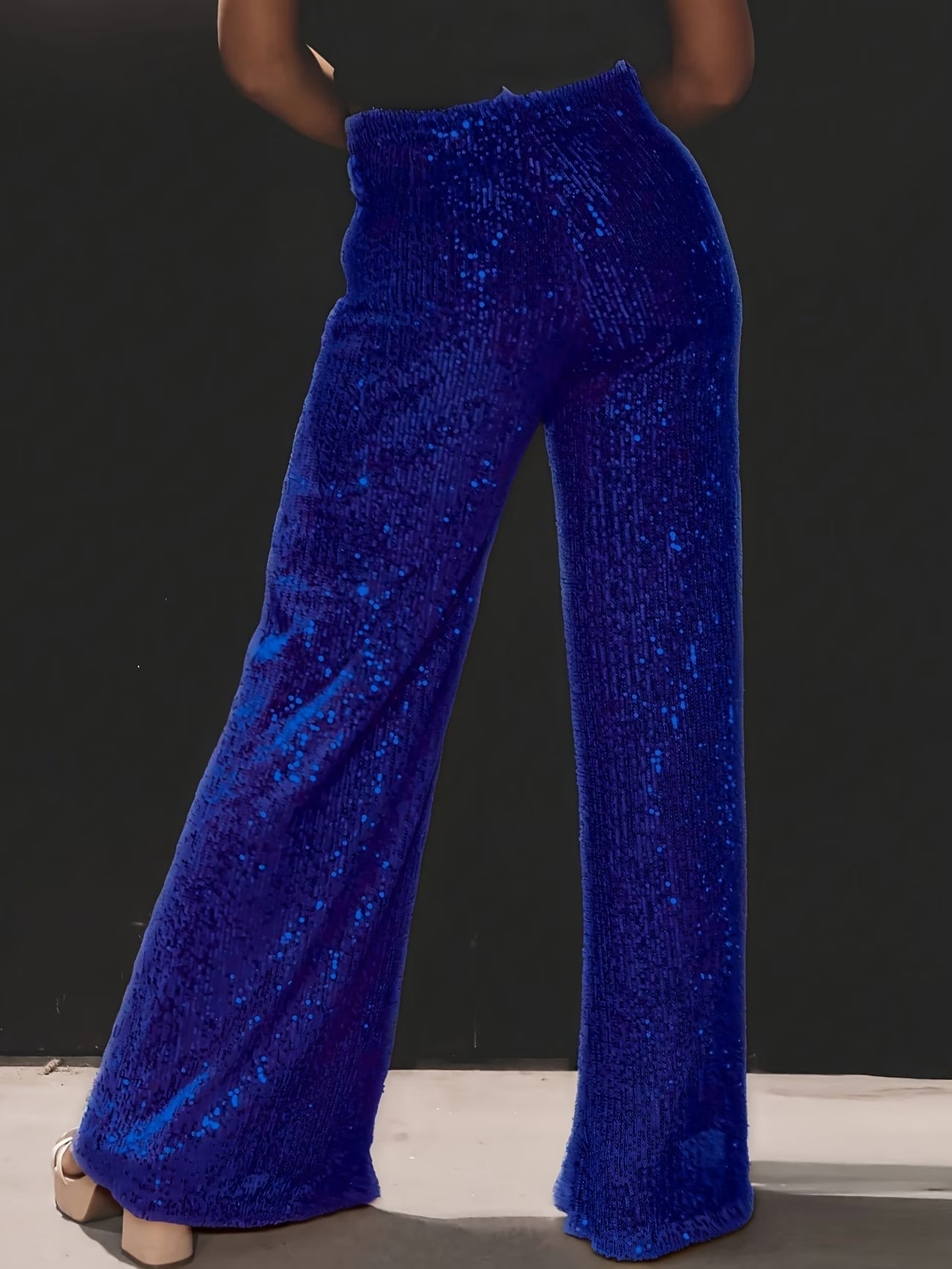 Tnora | Pants with Sequin Finish Wide Leg