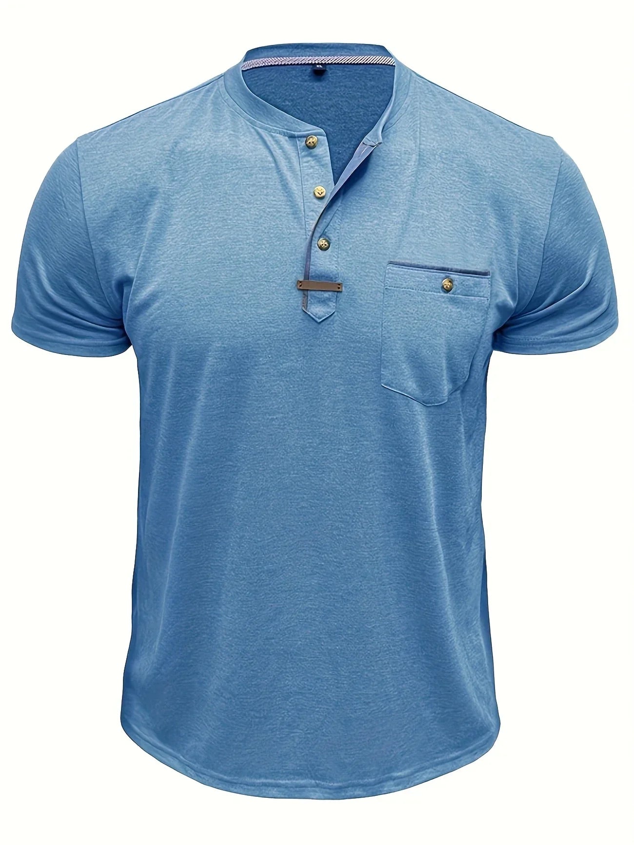 Saxon | Short Sleeve Pocket Henley T Shirt