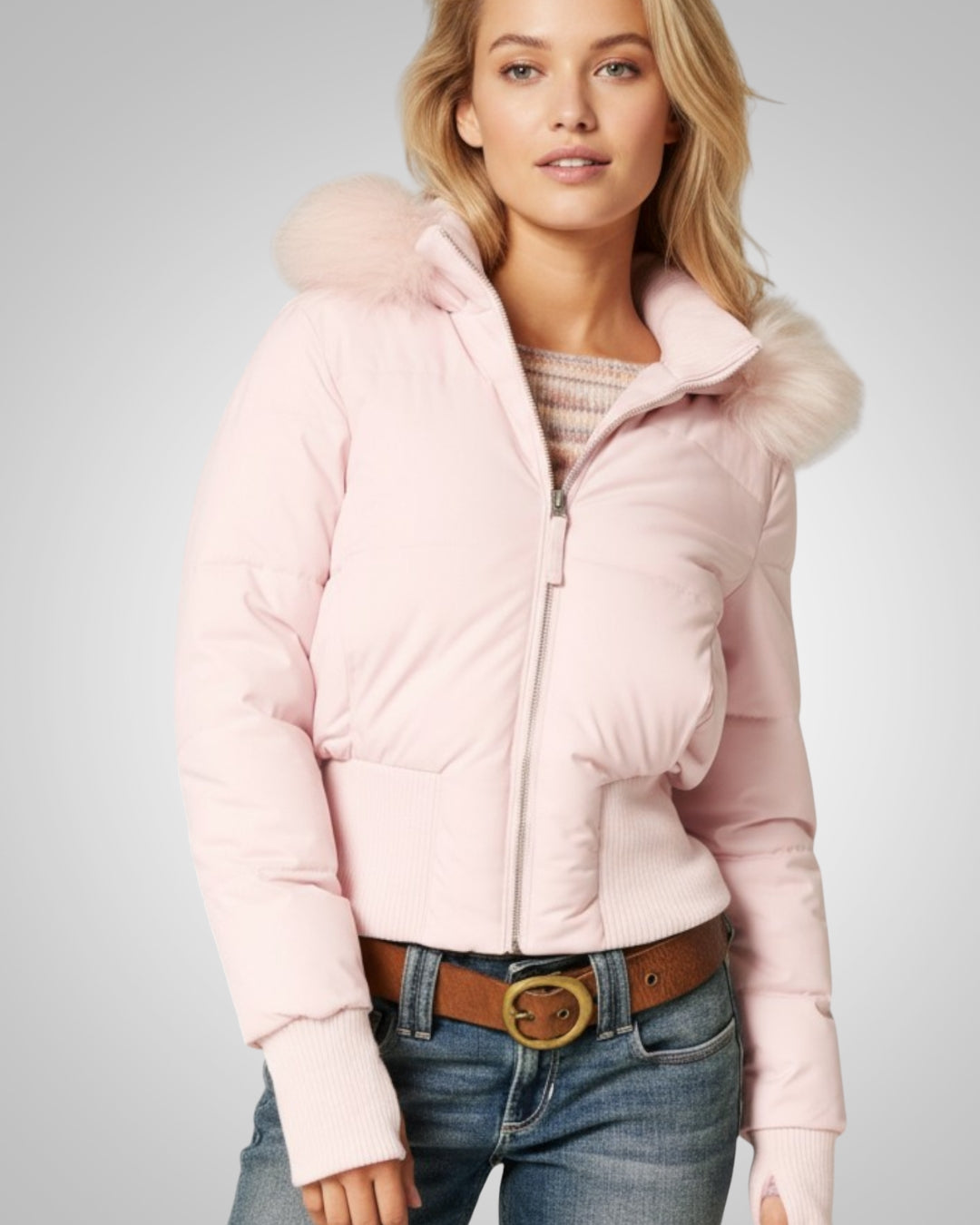 Isabel | Puffer Jacket with Faux Fur Hood