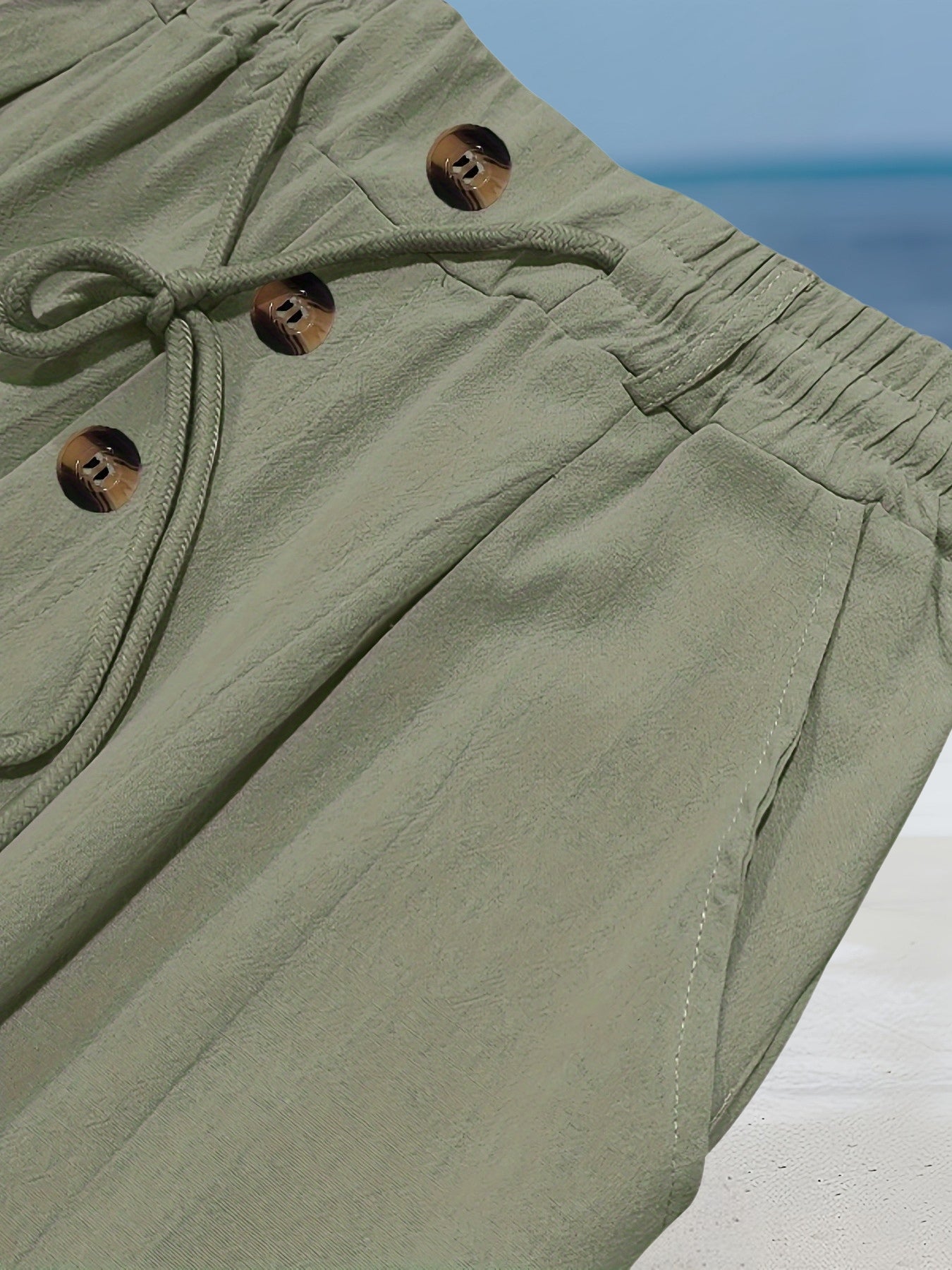 Aznar - Relaxed Drawstring Straight Leg Pants