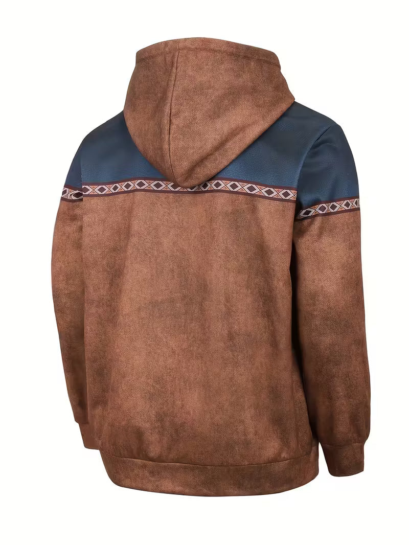 Hakan | Hooded Half Zip Long Sleeve Sweatshirt