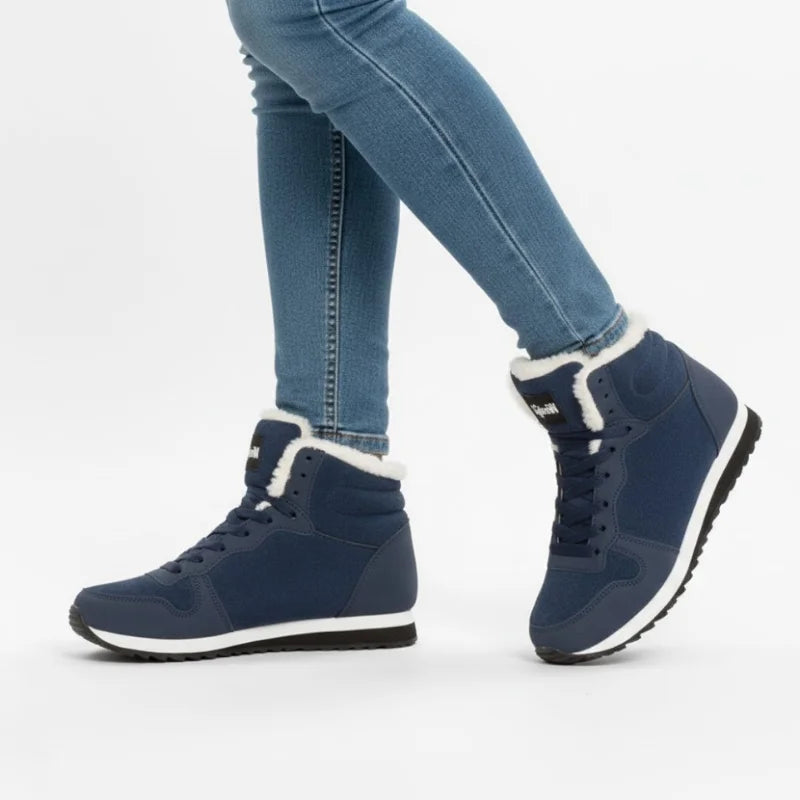 Kristine | High-Top Lace-Up Fleece-Lined Winter Sneakers