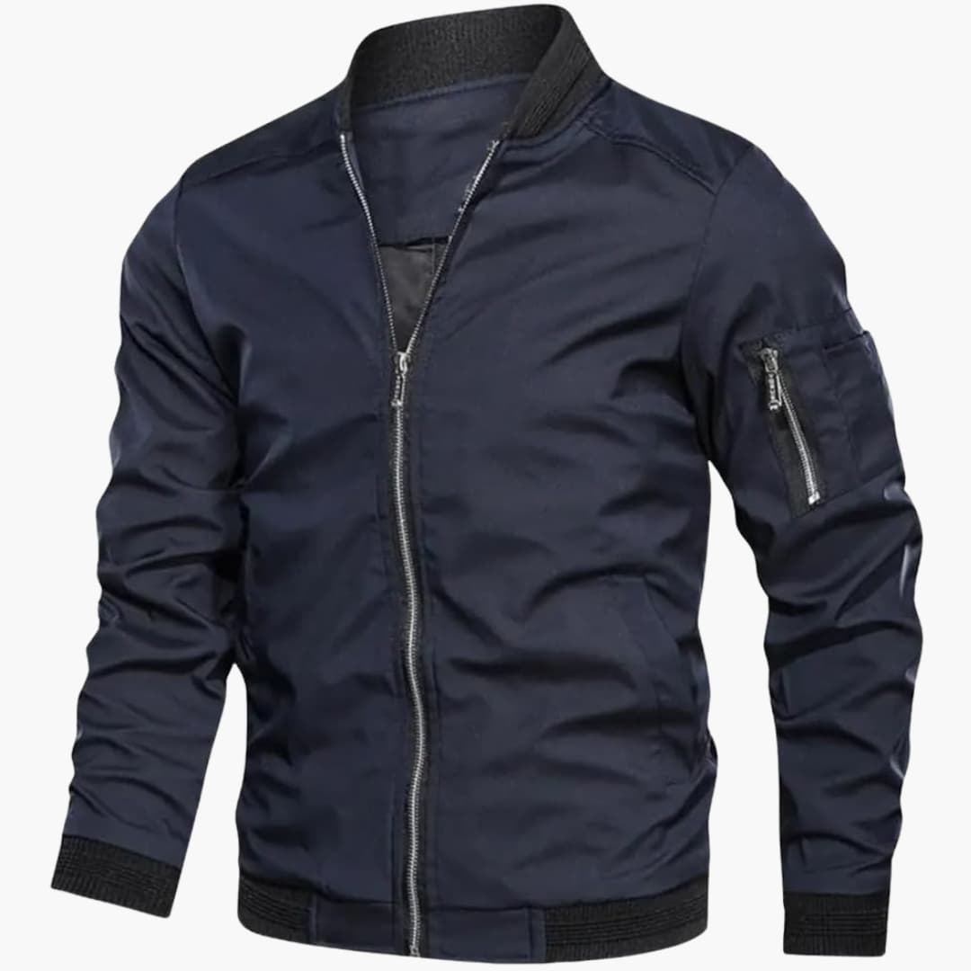 Gumaro | Bomber Style Zip Jacket