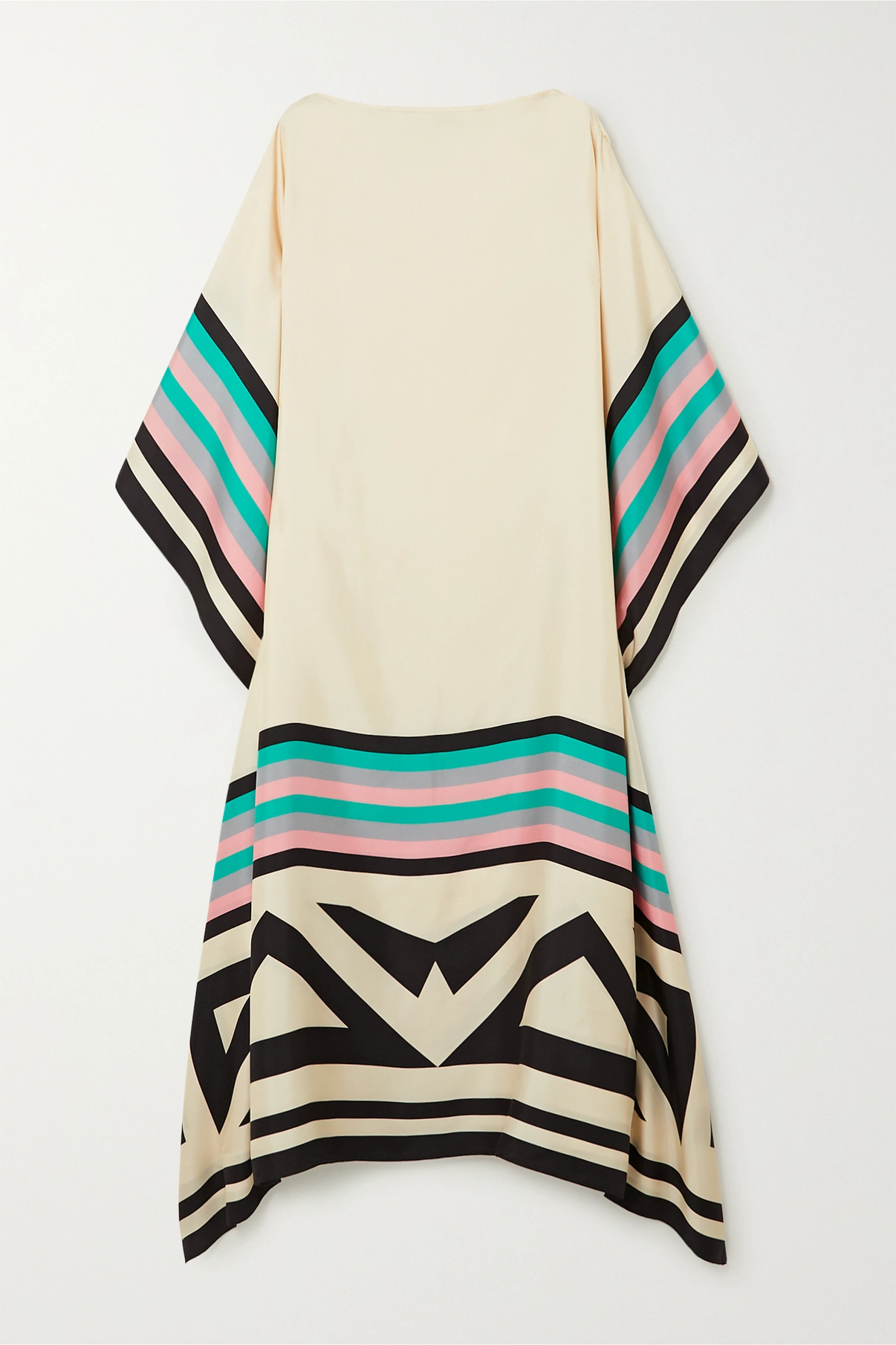 Shraddha | Striped Kaftan Midi Dress