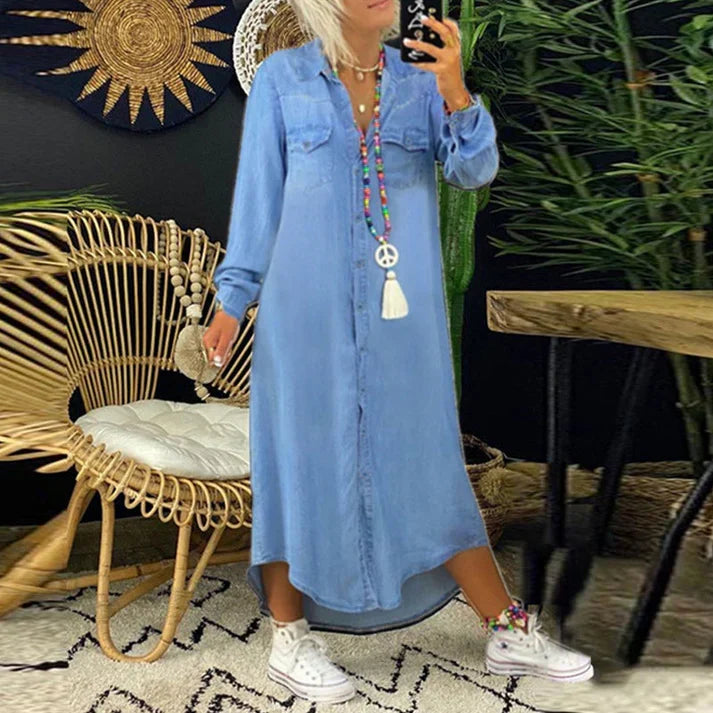 Lilla | Denim Style Shirt Dress