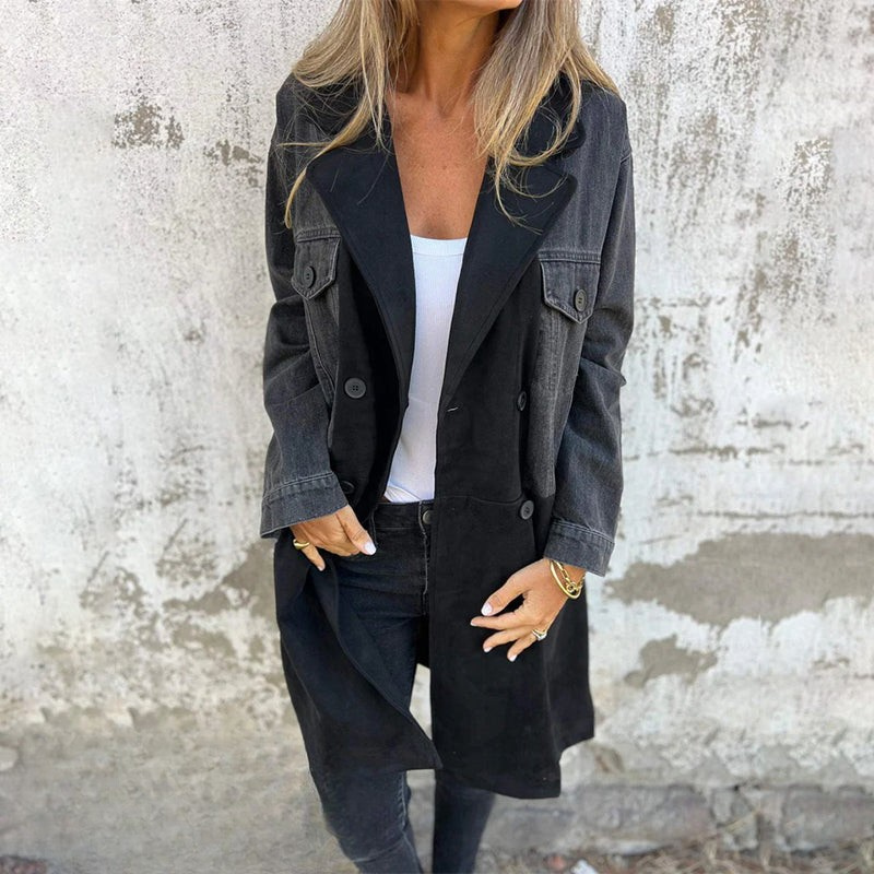 Mascha | Mid Length Double Breasted Trench Coat