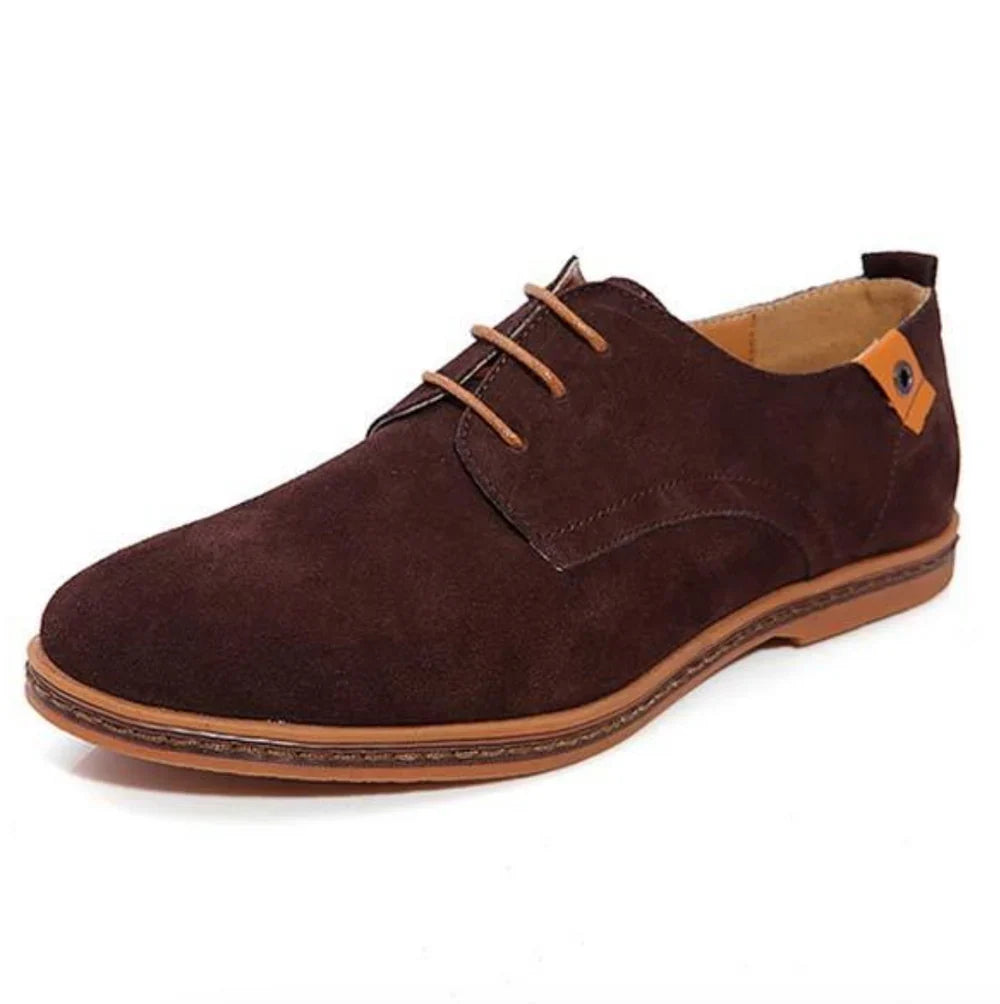 Steeve | Lace-Up Shoes Brown Suede-Feel Low-Top