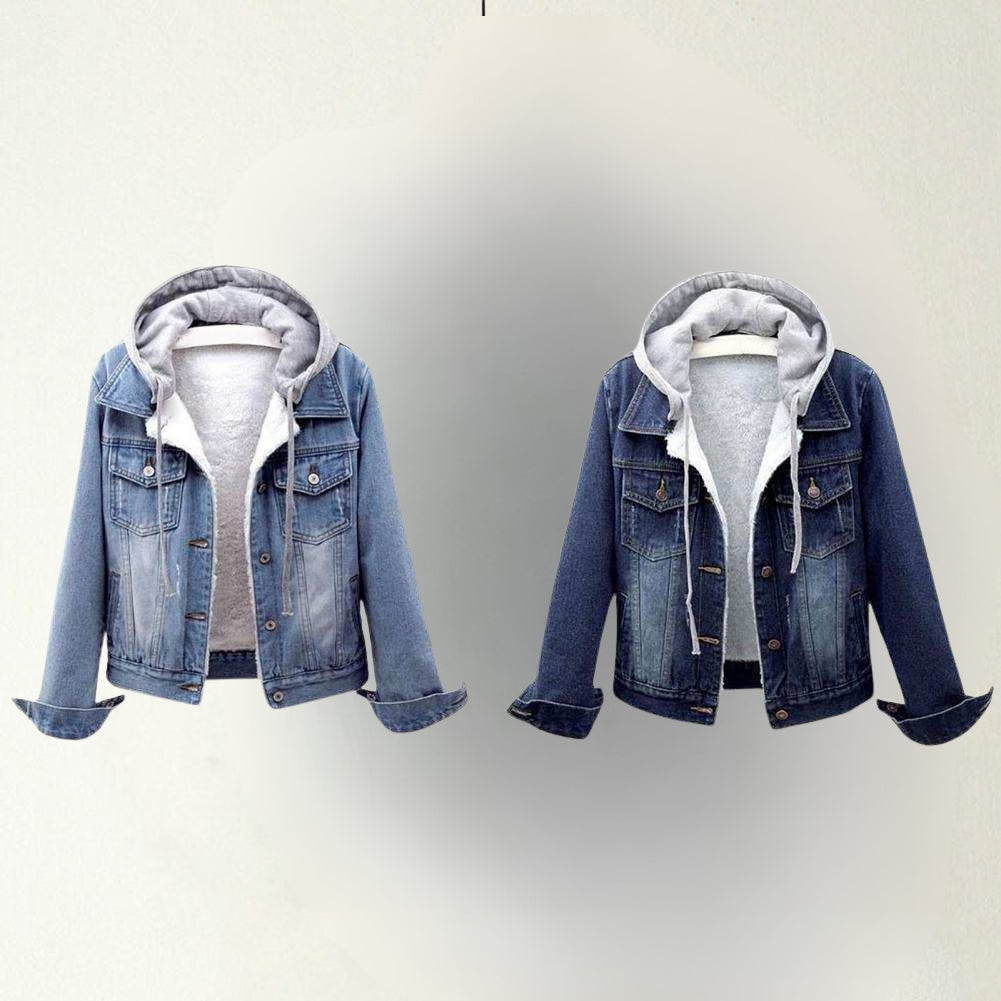 Callina | Denim Jacket with Hood and Pockets