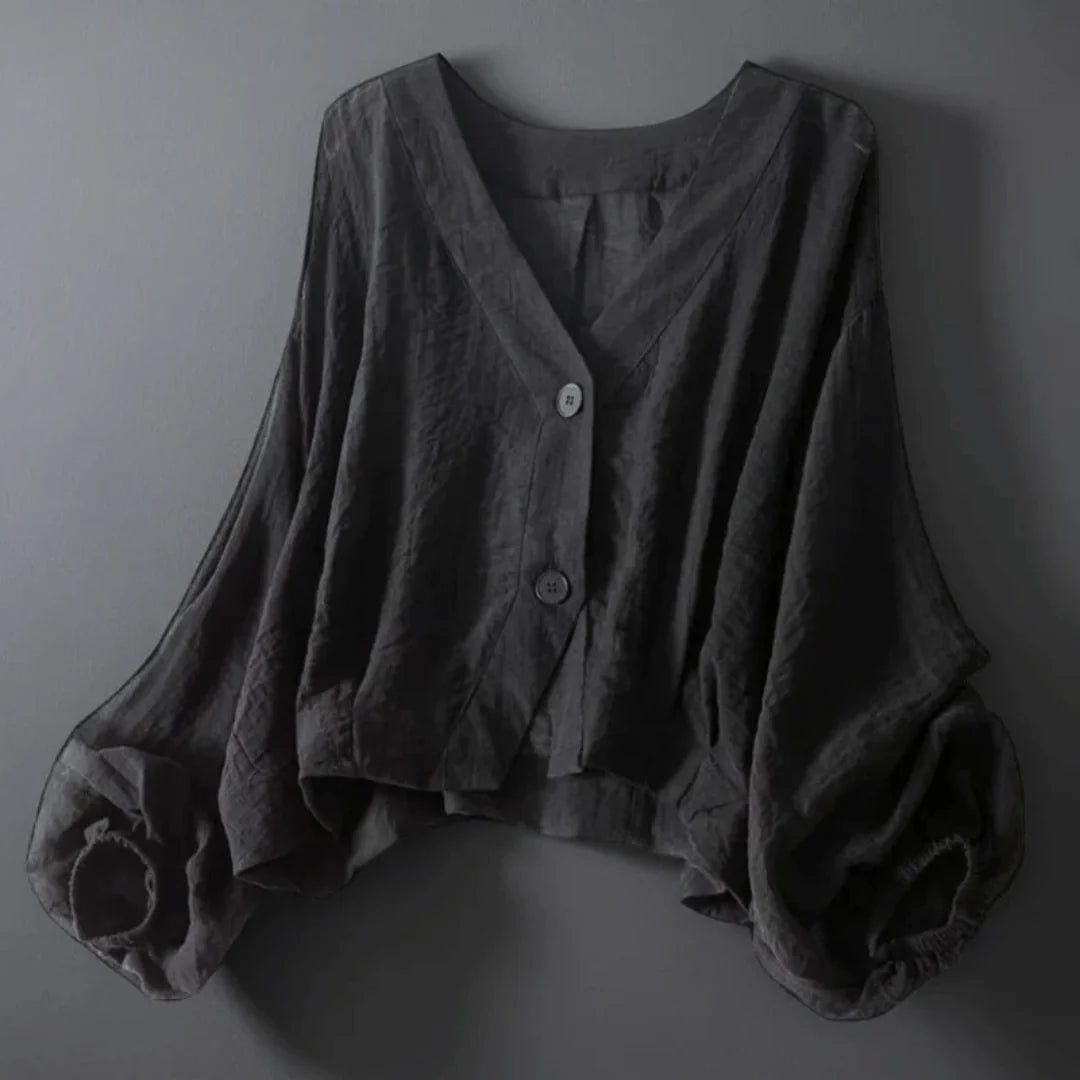 Comatize | V Neck Button Blouse
