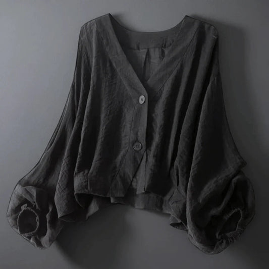 Comatize | V Neck Button Blouse
