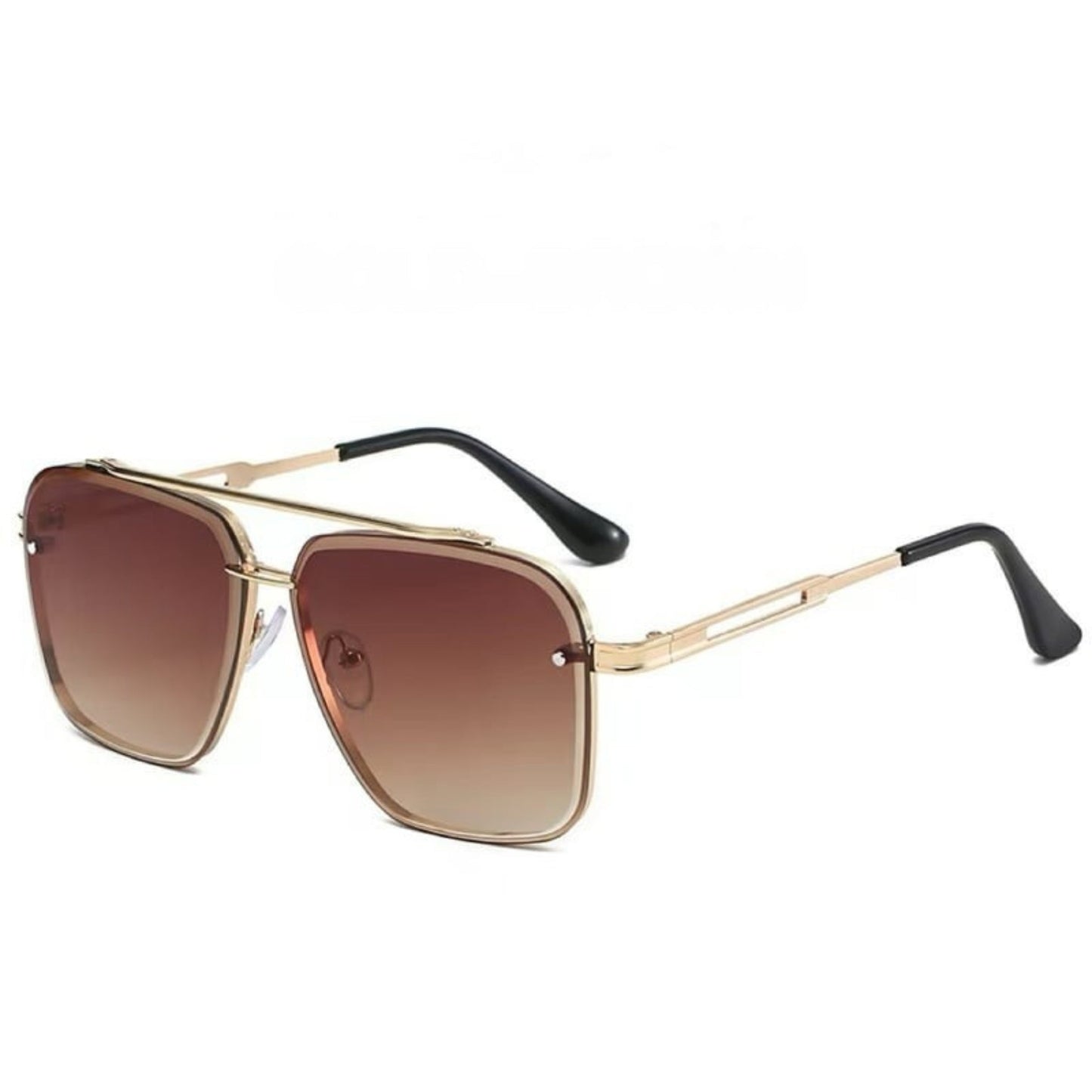 RayForge - Square Aviator Gradient Lens Metal Sunglasses
