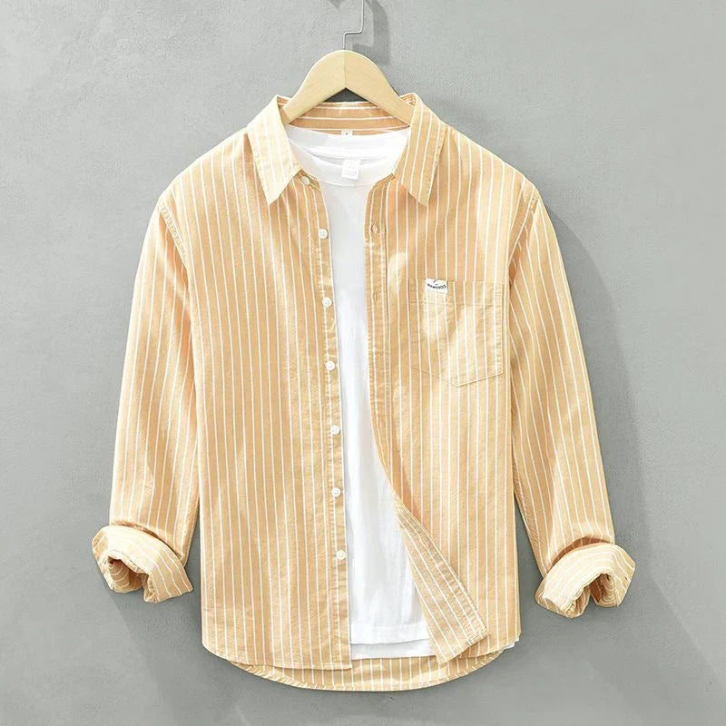 Edwin | Striped Long Sleeve Button-Up Shirt