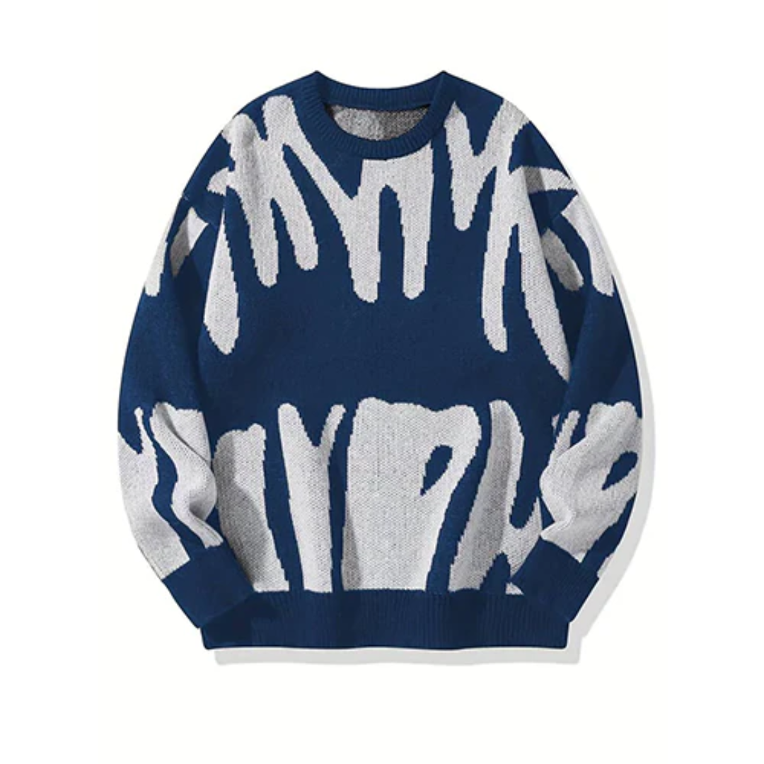 Jochem | Sweater With Hood and Blue Contrast Stitching