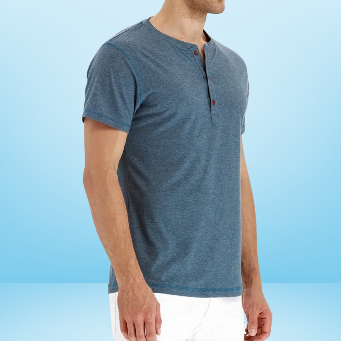 Bilgert | Short Sleeve Henley Neck T-Shirt