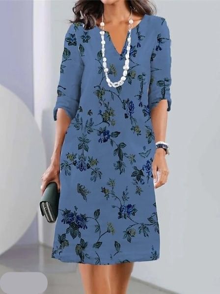 Lizzy | Floral Print V-Neck Dress