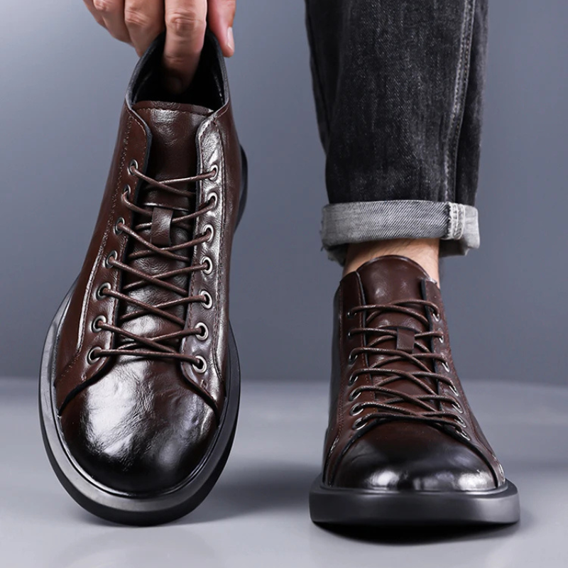 Ailton | Ankle Lace Up Casual Leather Boots