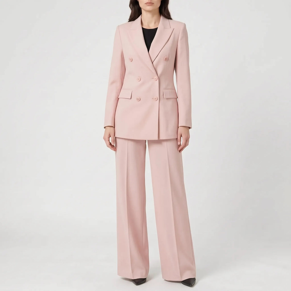 Kimberly | Pantsuit With Double Breasted Blazer and Wide Legs
