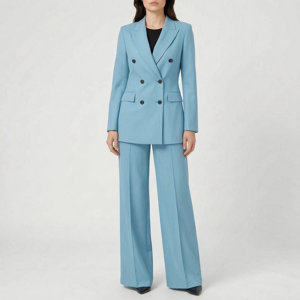 Kimberly | Pantsuit With Double Breasted Blazer and Wide Legs